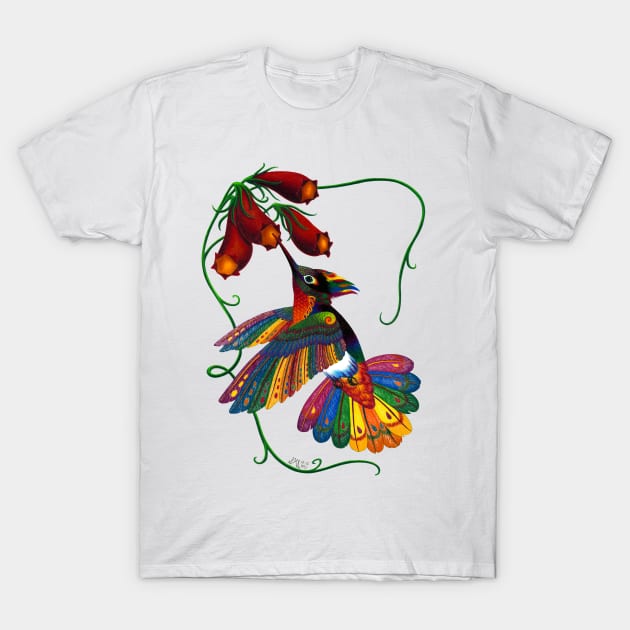 Oaxacan Hummingbird T-Shirt by JillianLambertArt